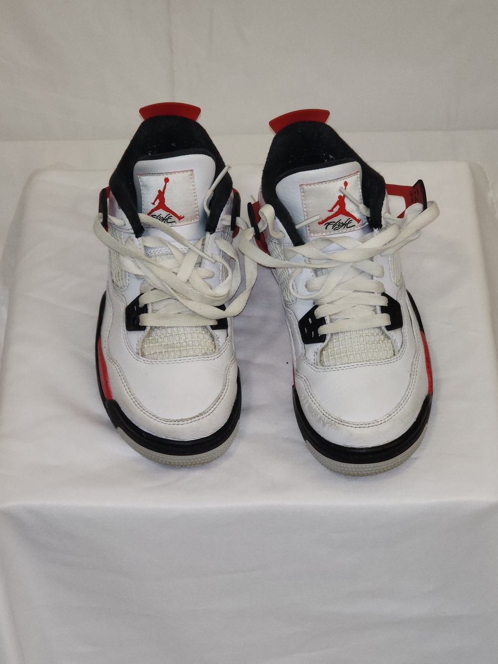 Kids White and Red Basketball Sneakers - Jumpman Style